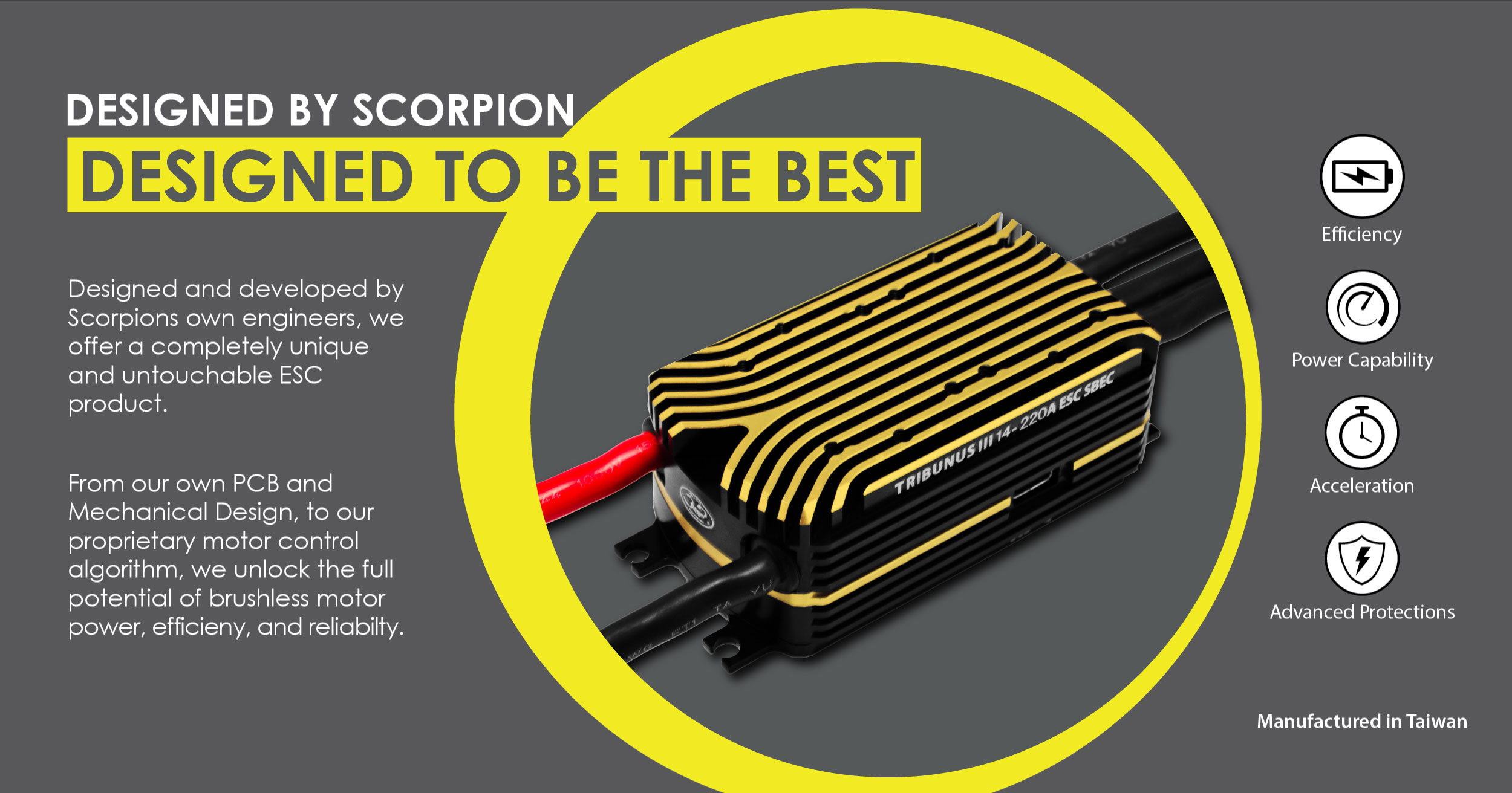 Scorpion Tribunus III 14-220A ESC SBEC features